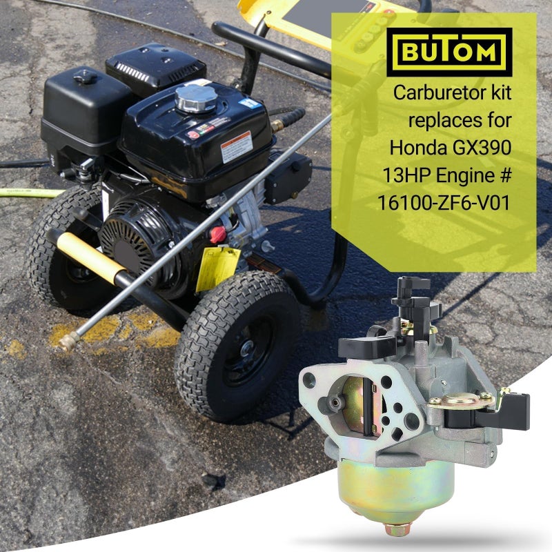Butom GX390 Carburetor for Honda GX340 13 HP 13HP 11HP GX 390 Engine Replace 16100-ZF6-V01 with Fuel Filter Gasket - Image 2